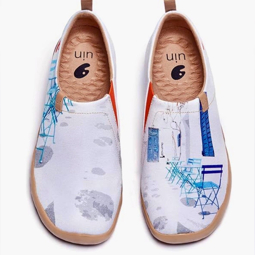 UIN Toledo Blue Silence Women’s 10 Travel Shoes Slip On Loafers Comfort Sneaker - Picture 3 of 16